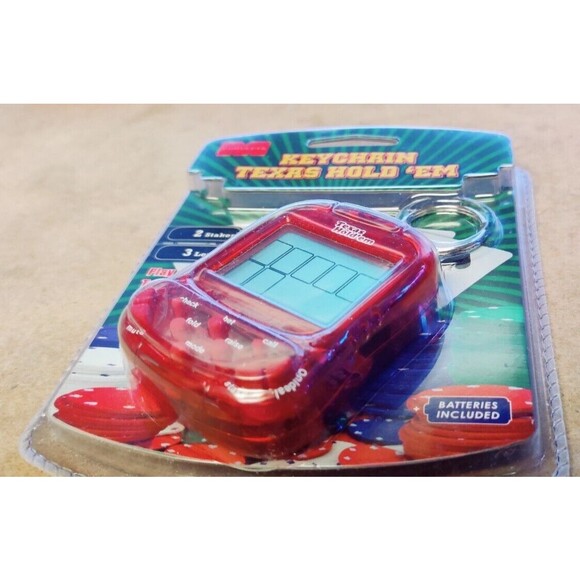 Texas Hold'em Electronic Handheld Game, M Concepts Keychain, 2004 - Vintage - Picture 2 of 9